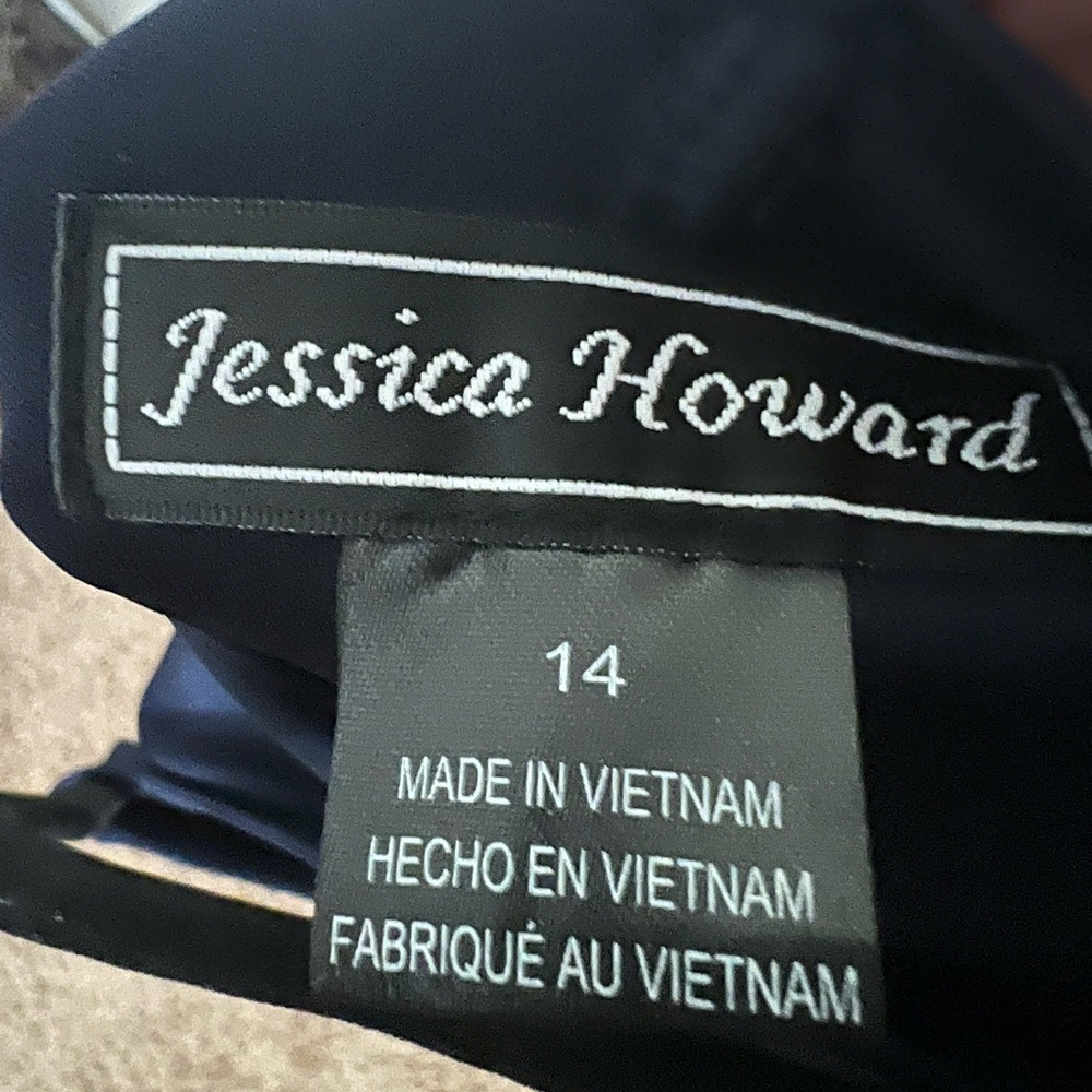Jessica Howard Navy Lace Trim Dress, Size 14 – Elegant‎ and Sophisticated - Picture 7 of 7